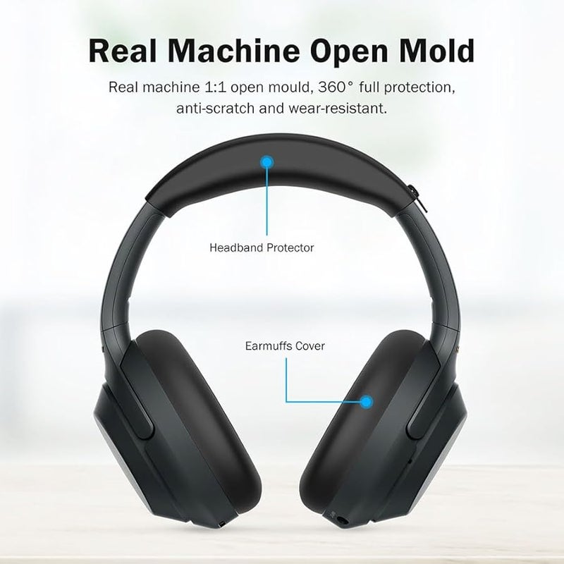 Sony WH ULT WEAR 1000XM3 XM4 Replacement Earmuff Covers Soft Anti Scratch Black - Image 4